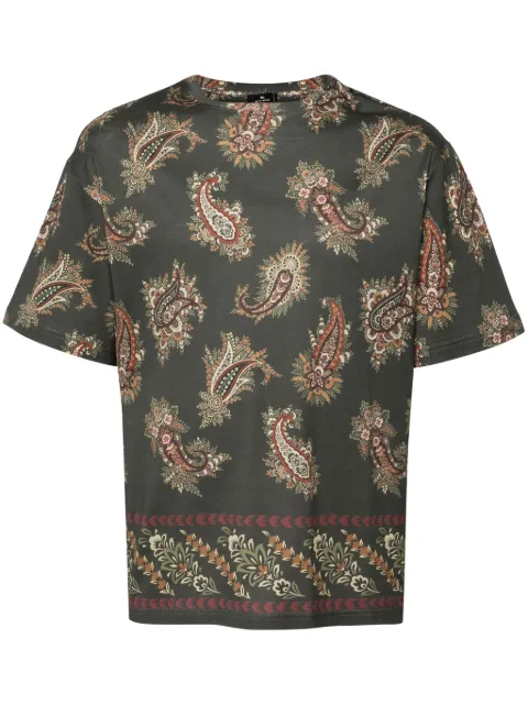 ETRO paisley-print cotton shirt Green MRMA0004AJ055