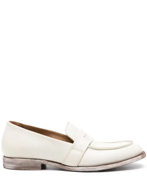 Moma leather penny loafers White 31403EARL