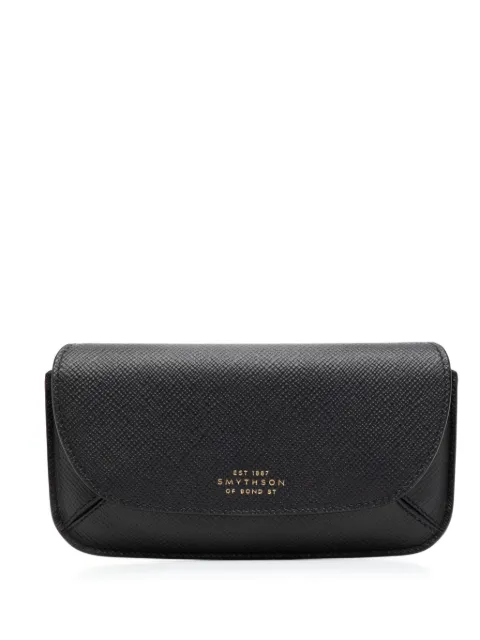 Smythson leather sunglasses case Black 1026665