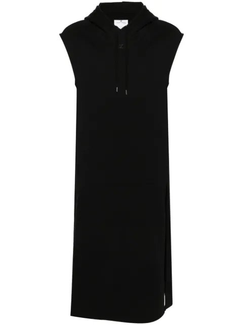 Courrèges sleeveless hooded maxi dress Black 124JR0338JS0120