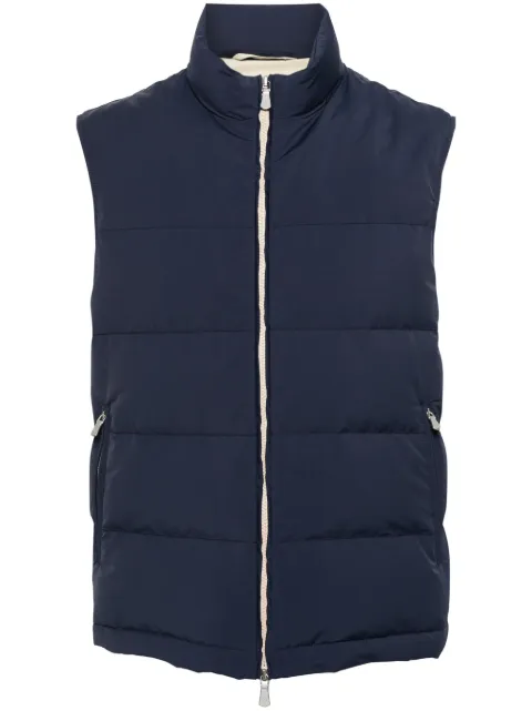 Eleventy zip quilted gilet Blue I75GILI05GBT27007