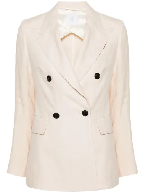 Eleventy double-breasted linen blazer Neutrals I80GIAF02TES0I139