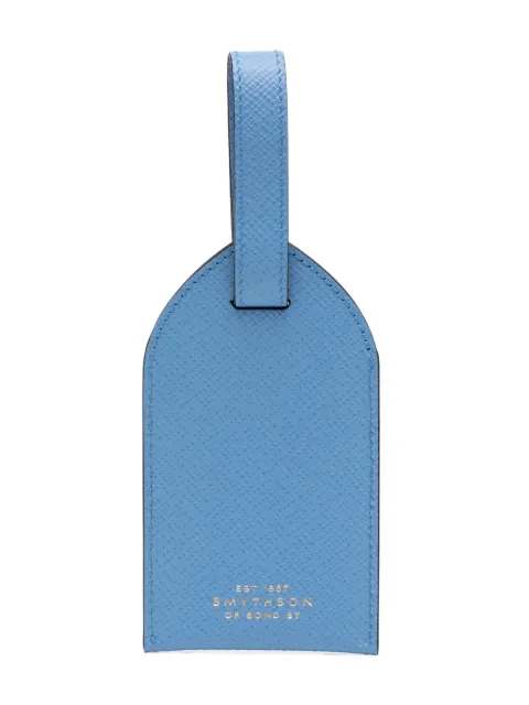 Smythson logo-stamp luggage tag Blue 1027710