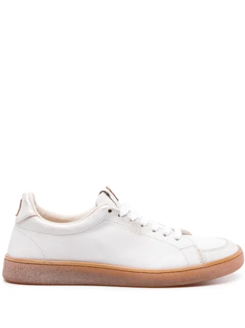 Moma metallic-sheen leather sneakers White 49401AVEA