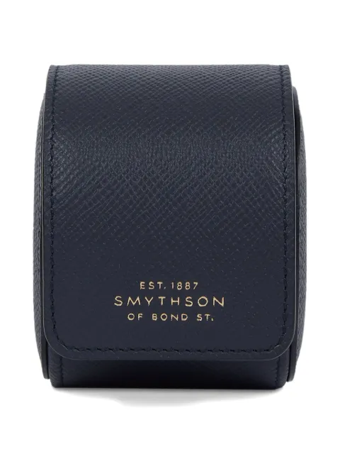 Smythson single watch roll box (7cm x 8cm x 8cm) Blue 1202431