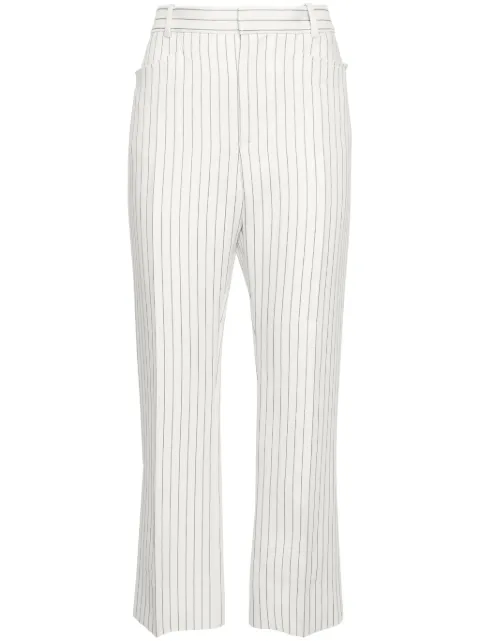 TOM FORD striped straight-leg trousers White PAW558FAX1158
