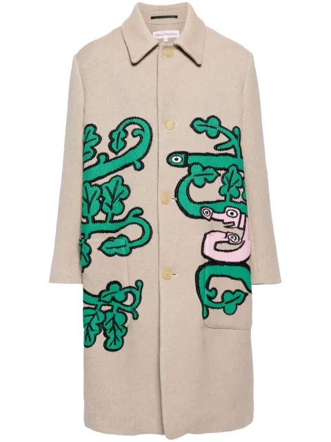 Walter Van Beirendonck Khiva jacquard coat Brown 3004