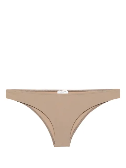Saint Laurent elasticated-waistband high-cut bikini bottoms Brown 777413Y37PH
