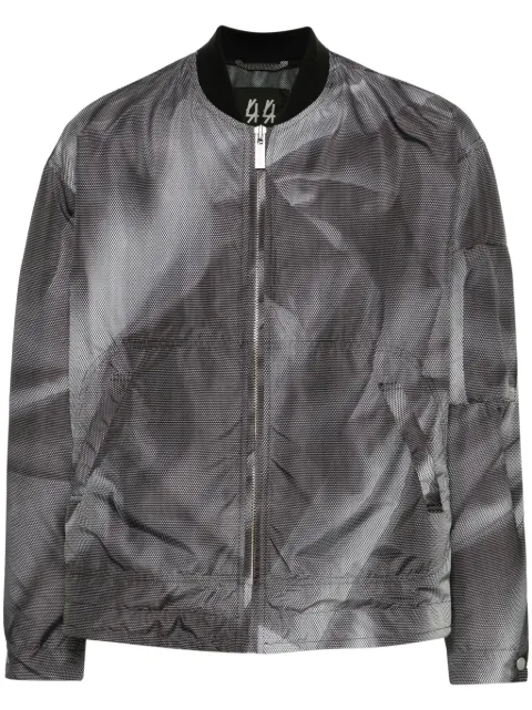 44 LABEL GROUP Crinkle graphic-print bomber jacket Black B0030430FA394