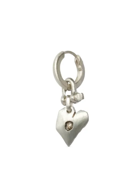 Parts of Four Jazz's Solid Heart sterling silver and diamond earring Silver Z23351MAFCDIA