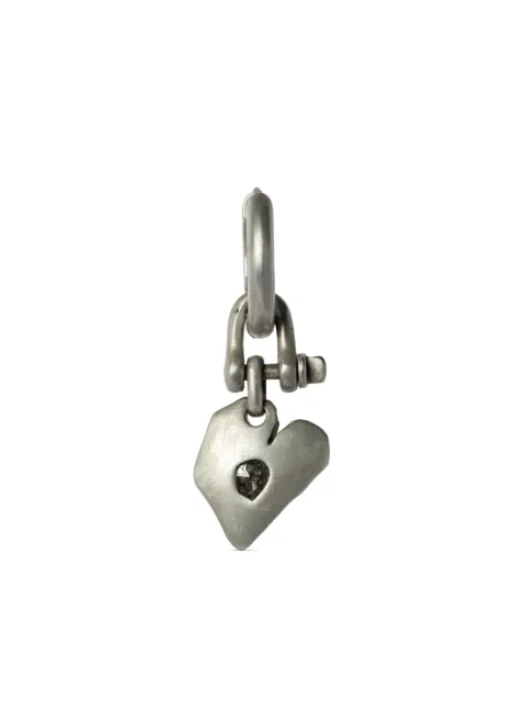 Parts of Four Jazz's Solid Heart sterling silver and diamond drop earring Silver Z23351DAFCDIA