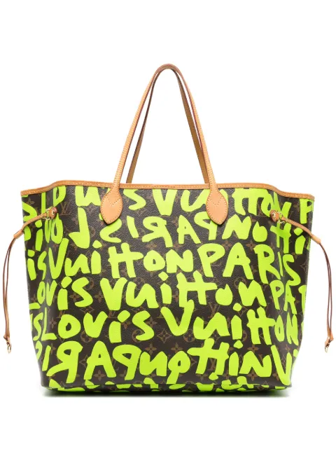 Louis Vuitton Pre-Owned 2019 x Stephen Sprouse graffiti-print tote bag Green LVNEVERFULLGRAFFITIVERDE