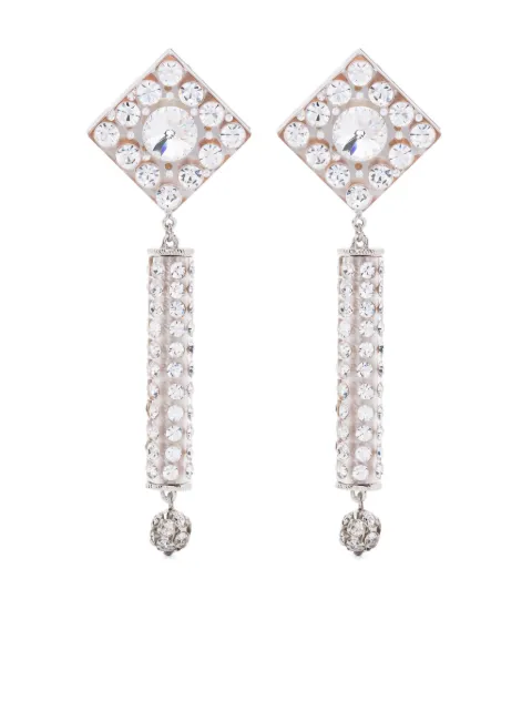 Alessandra Rich crystal pendant earrings Silver FABA3112J0041