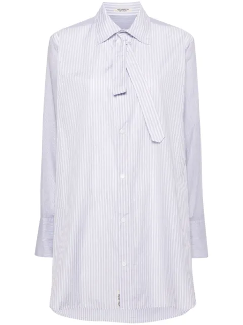 Yohji Yamamoto halo-stripe cotton shirt Grey FYB53801