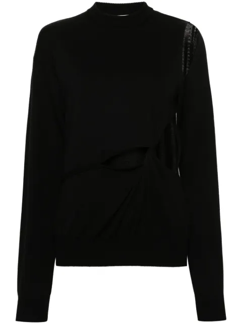 Sportmax cut-out wool jumper Black 2412361061600