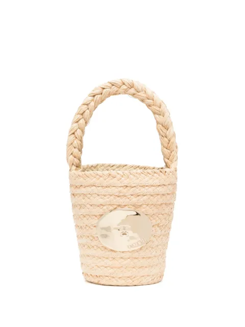 Patou Iconic raffia bucket bag Neutrals AC0610140102V