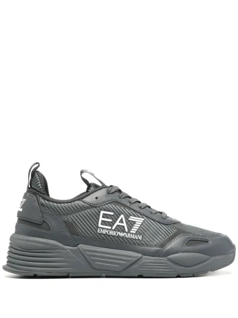 Ea7 Emporio Armani logo-print panelled sneakers Grey X8X152XK378