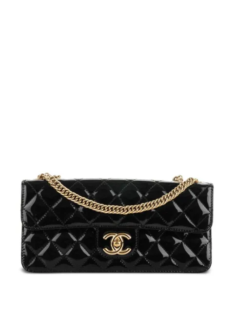CHANEL Pre-Owned 2005 diamond-quilted shoulder bag Black CHANELBIJOUXPATENTSHOULDERBAG