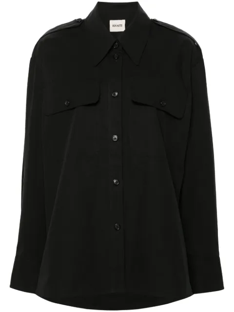 KHAITE The Missa cotton shirt Black 2311210