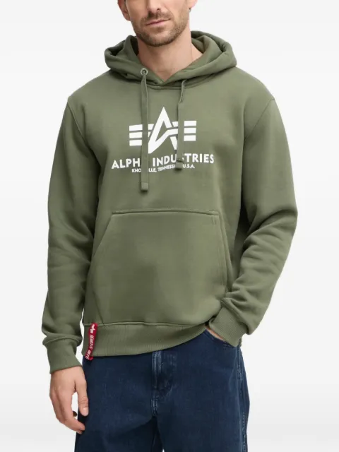 Alpha Industries logo hooded sweatshirt Green 178312