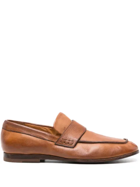 Moma strap-detail leather loafers Brown 15402EBU