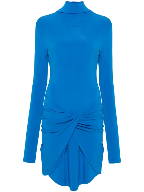 Off-White twisted mini dress Blue OWDB522S24FAB0014646