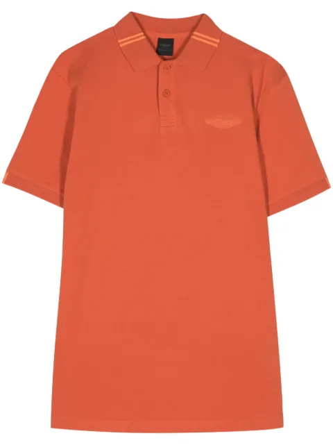 Hackett London Aston Martin logo polo shirt Orange HM563226