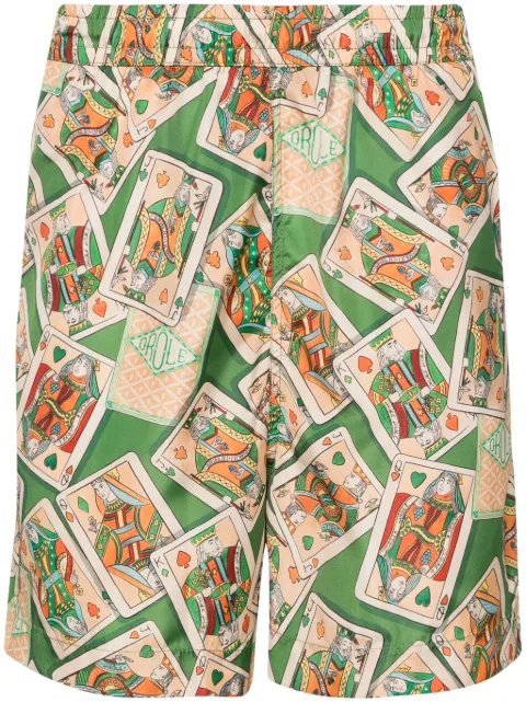 Drôle De Monsieur Jeu de cartes elasticated swim shorts Green DBS141PL136GN