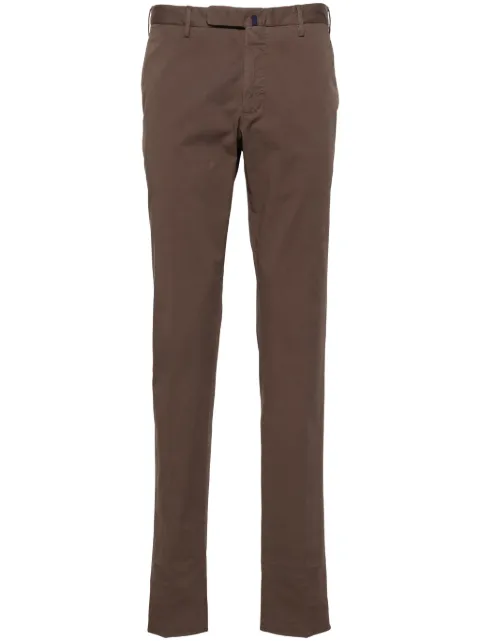 Incotex mid-rise twill chino trousers Brown 1W00309098A