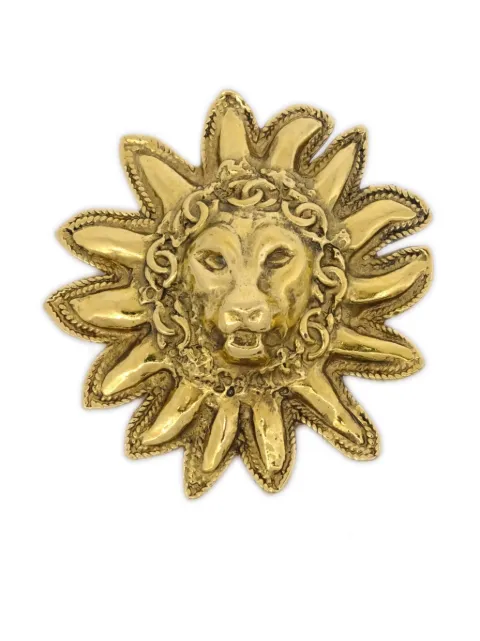 CHANEL Pre-Owned 1990-2000s CC lion brooch Gold B1133
