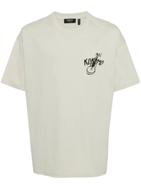 FIVE CM graphic-print cotton T-shirt Green V1110S4