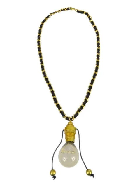 CHANEL Pre-Owned 1994 Light Bulb gold-plated necklace Black NC94P