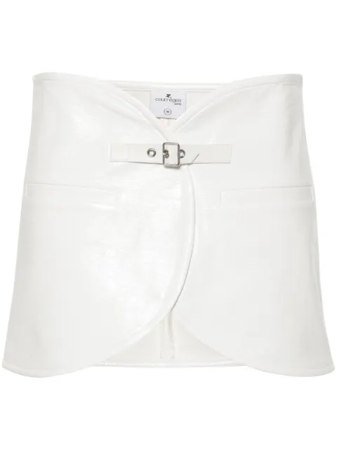Courrèges Ellipse vinyl mini skirt White 124CJU143VY0014