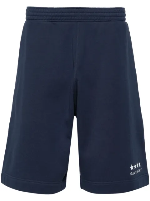 Givenchy logo-print cotton shorts Blue BM51863YJ5