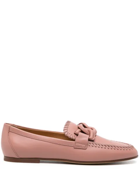 Tod's Kate braided-detailed loafers Pink XXW79A0IC40MID