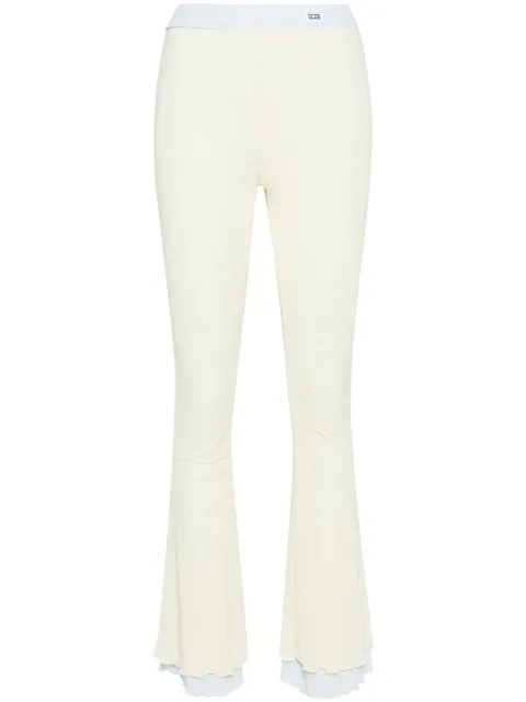 GCDS layered flared trousers Yellow A1CW2908TA6