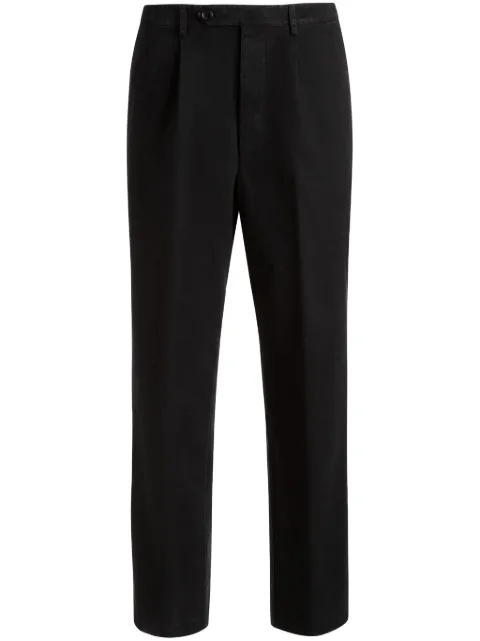 Bally pleated cotton chino trousers Black MTR031CO315