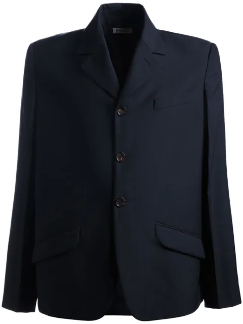 Bally single-breasted twill blazer Blue MOU08DWO198