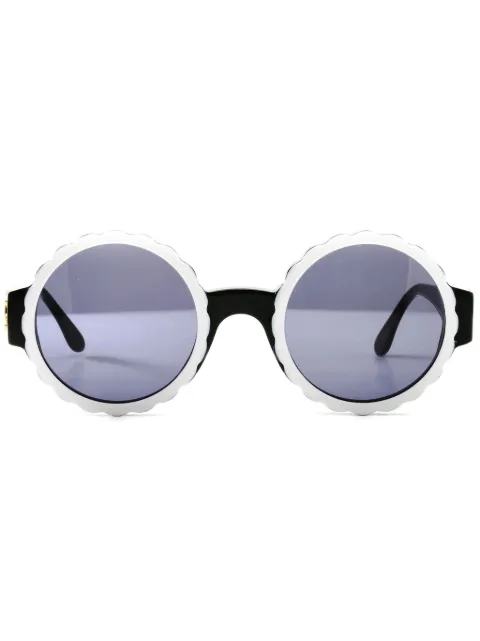 CHANEL Pre-Owned 1994 round-frame sunglasses Black CHANELWHITEDIALSUNGLASSES