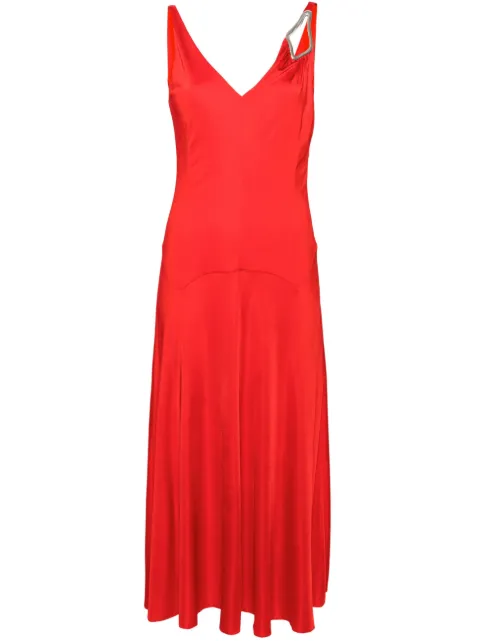 Lanvin appliqué-detail midi dress Red RWDR00074893P24