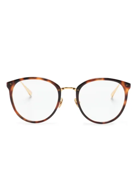 Linda Farrow Calthorpe oval-frame glasses Gold LFLC251
