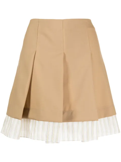 Marni panelled pleated miniskirt Brown GOMA0596Q0TW839