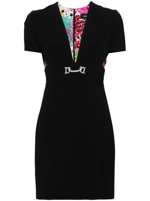 DSQUARED2 logo-plaque cutout-detail dress Black S72CV0526S60567