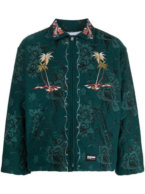 Neighborhood Souvenir jacquard shirt jacket Green 232UTNHJKM04