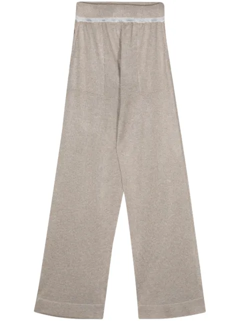 Lorena Antoniazzi knitted straight-leg trousers Brown PM10AP2435
