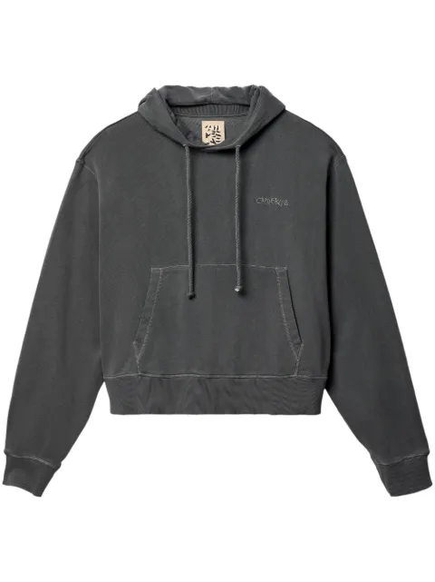 CamperLab logo-embroidered cotton hoodie Grey AU00001004