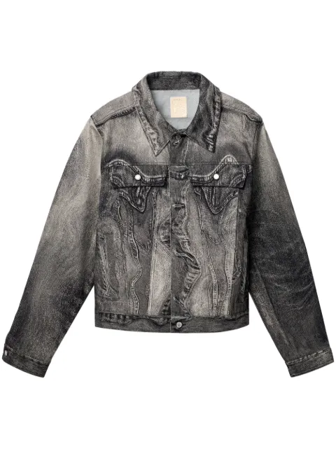 CamperLab swirl-print denim jacket Grey AU00005003