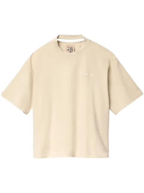 CamperLab logo-embroidered cotton T-shirt Neutrals AU00002001