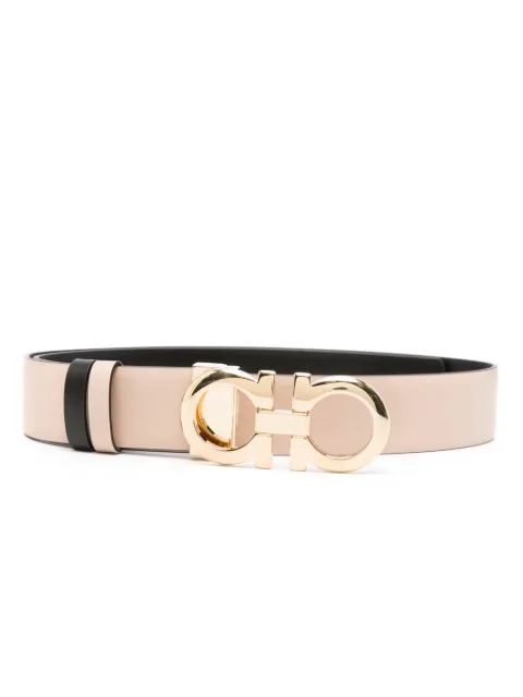 Ferragamo Gancini reversible leather belt Neutrals 593873