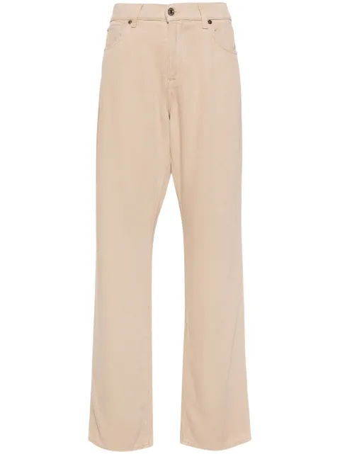 7 For All Mankind Tess high-rise straight-leg trousers Neutrals JSSTC85PSD